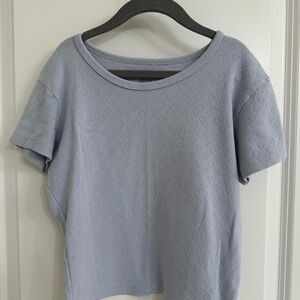 Brandy Melville Light Blue Short Sleeve Knit Top